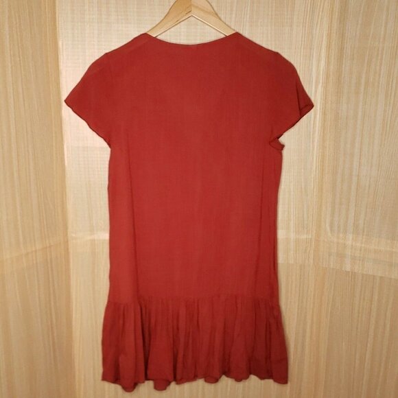 Everkaki NWT Rust Color Mini Dress.  Large - Picture 2 of 7